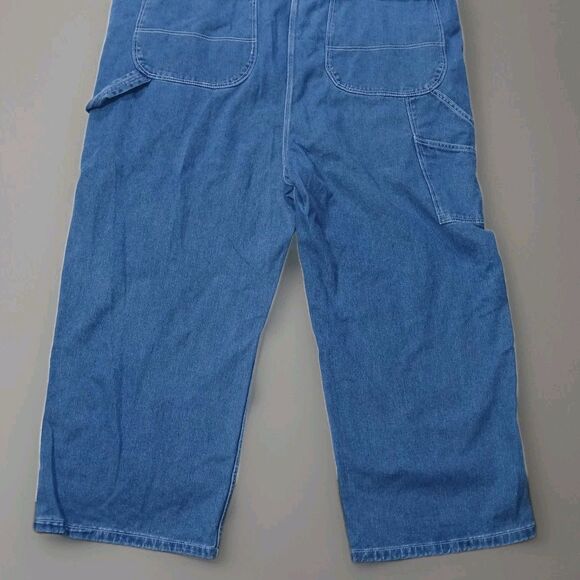 Hisea Mens Blue Bib Overall Size 52/30 Workwear Comfort Casual 100% Cotton - Picture 5 of 16
